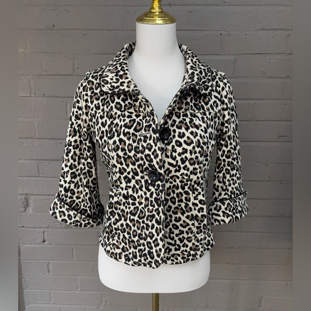 Twenty One Leopard Crop Jacket S - Picture 11 of 13